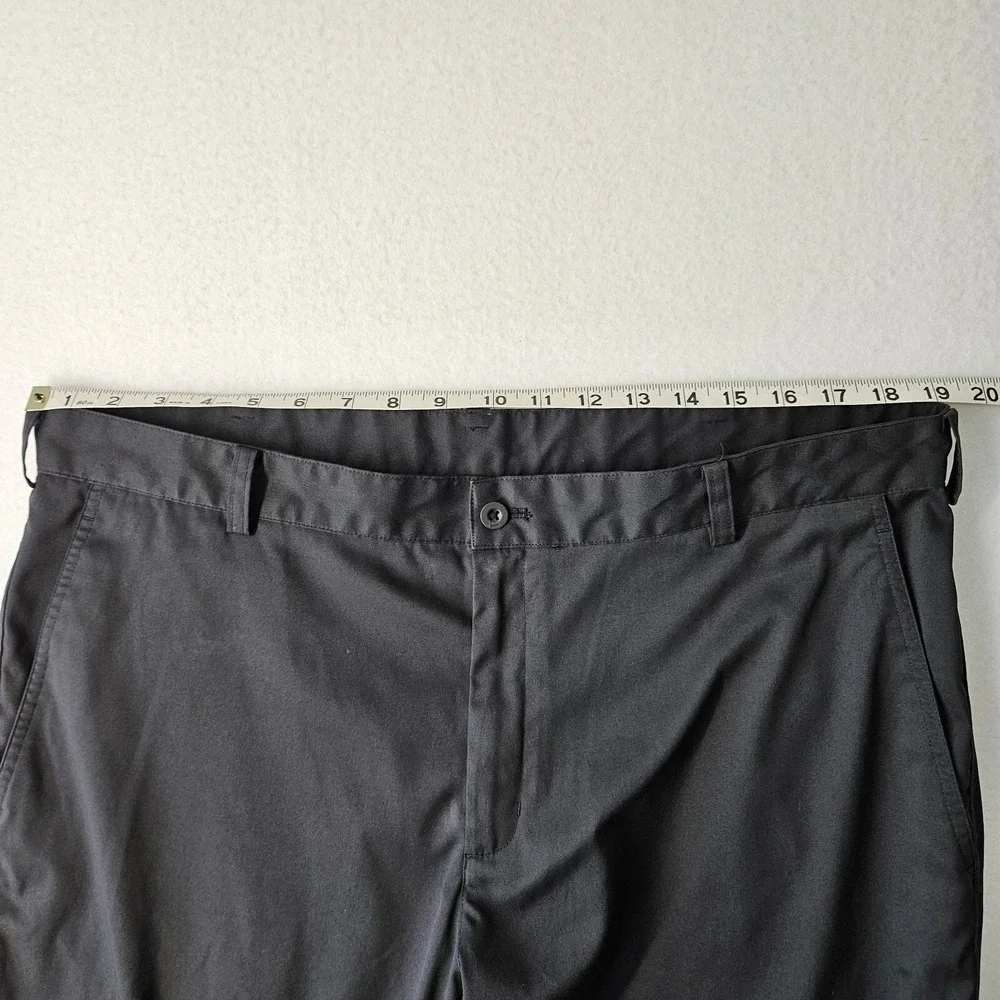 Nike Dri-Fit Dress Pants Men's 38x32 Black Straight Formal Golf Flat Front Used